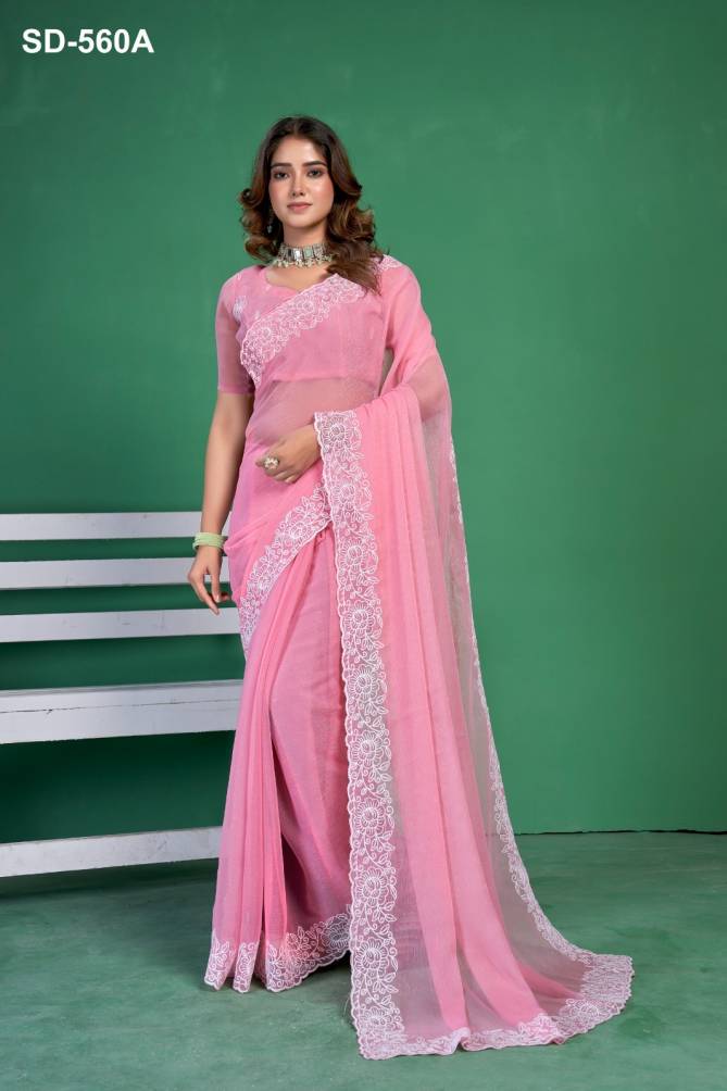 560 A To D By Suma Designer Simmer Saree Wholesale Clothing Distributors In India