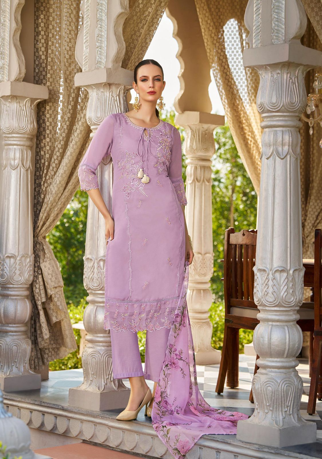 Varnika By Lady Leela Organza Kurti With Bottom Dupatta Wholesale Price