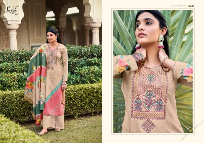 Levisha Pallavi Festive Wear Maslin Printed Heavy Work Designer Dress Material Collection