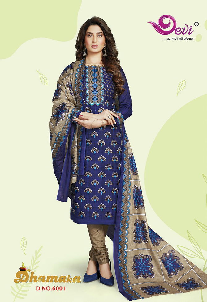 Devi Dhamaka 6 Latest Collection Of Regular Wear Printed Cotton Dress Material