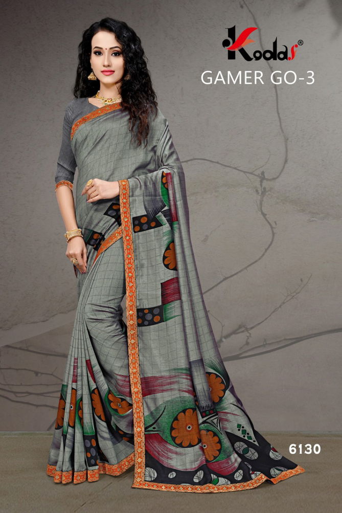 Gamer go 3 Daily Wear Printed Vichitra Silk Saree collection 