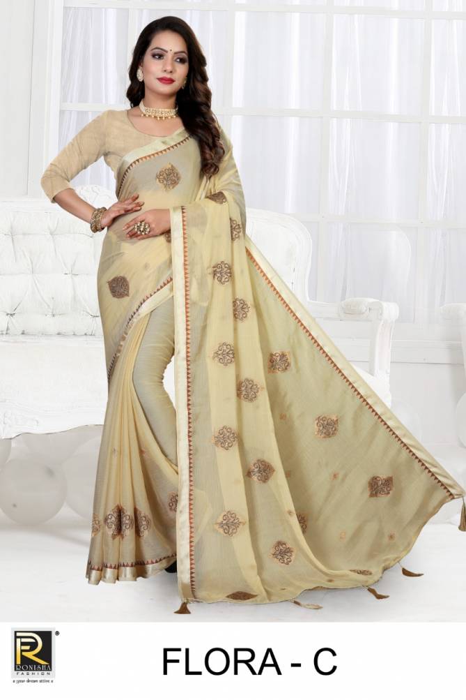 Ronisha Flora Ethnic Wear Chiffon Printed Designer Saree Collection