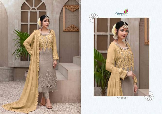 Saniya St 1051 Heavy Festive Wear Georgette Pakistani Salwar Suits Collection