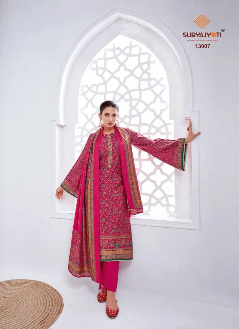 Pushpa Vol 13 By Suryajyoti Modal Printed Dress Material Wholesalers In Delhi