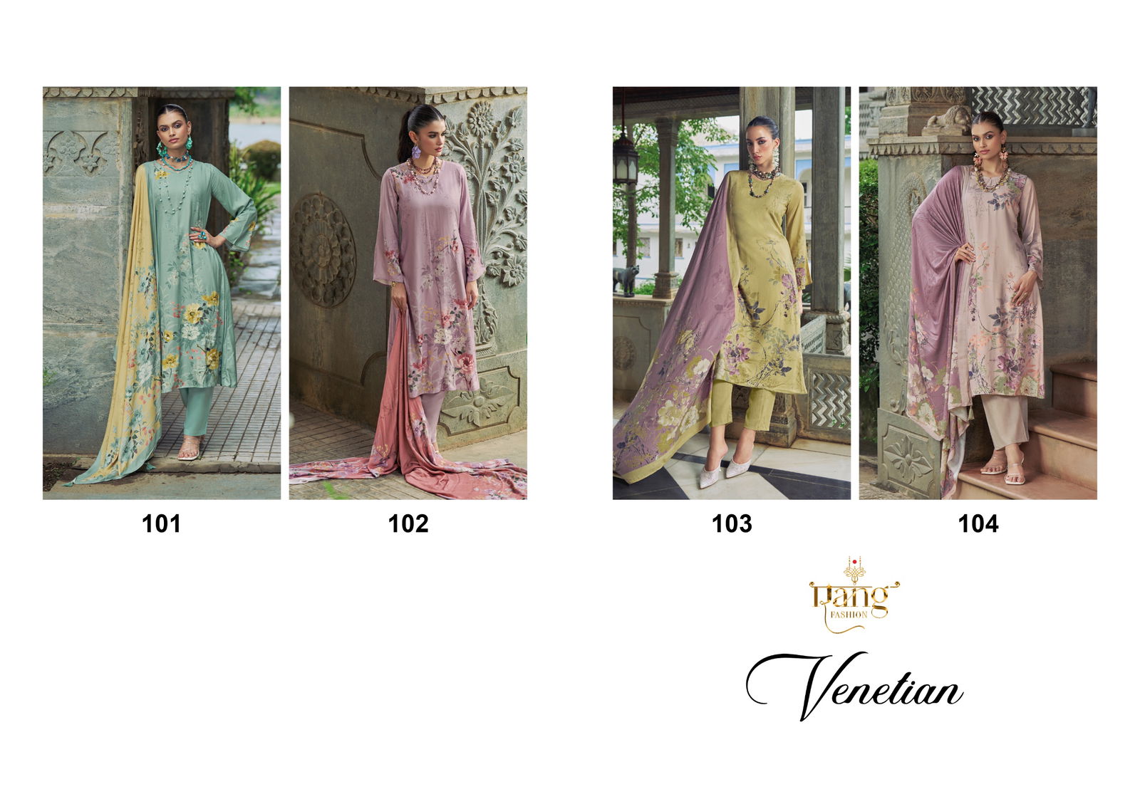 Venetian Vol 2 By Rang Viscose Digital Printed Dress Material Wholesale Online