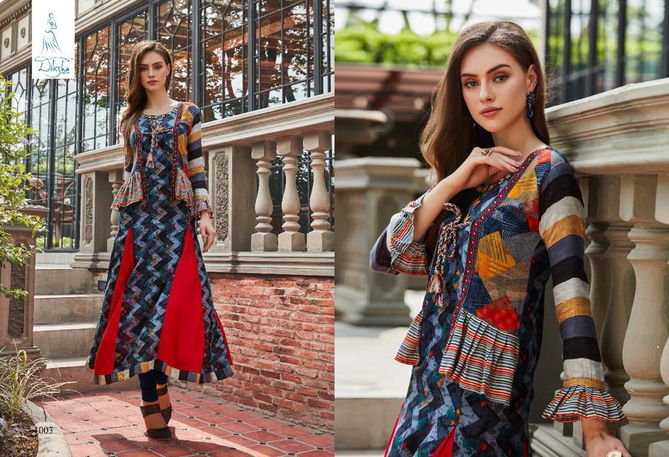 Diksha Roopmasti Latest Fancy Regular Wear Rayon Fancy Long Kurtis Collection
