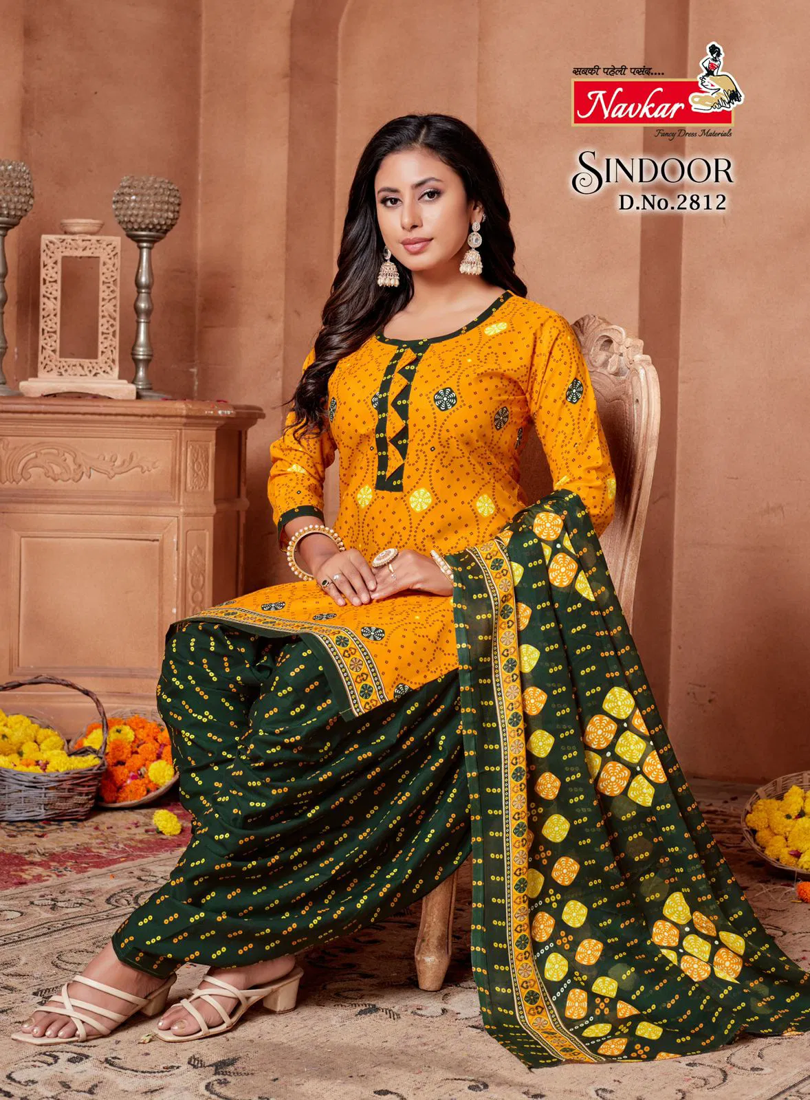 Sindoor Vol 28 By Navkar Mix Cotton Kurti With Bottom Dupatta Exporters In India