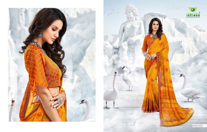 Sanskar Kohinoor Casual Daily Wear Printed Brasov Designer Saree Collection
