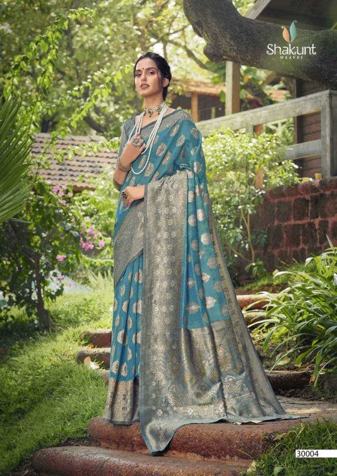 SHAKUNT PADMASHREE Cotton Weaving Festive Party Wear Designer Saree Collection
