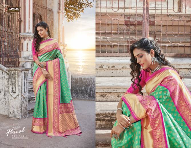 Sangam Goori Silk Latest Fancy Designer Heavy Festive Wear Silk Sarees Collection
