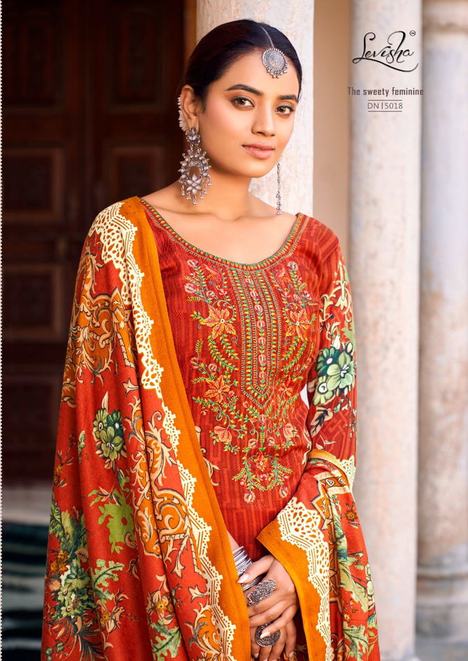 Habiba By Levisha Pashmina Pakistani Salwar Kameez Catalog