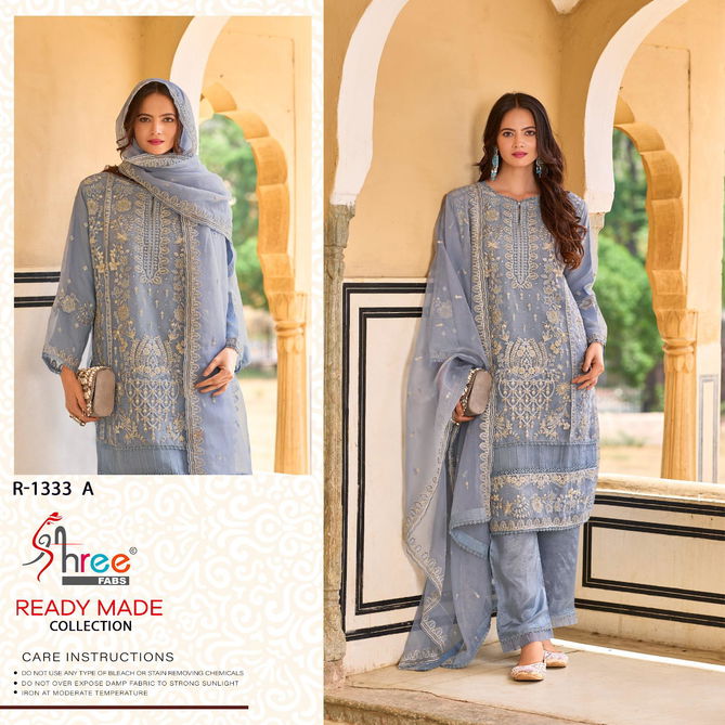 R 1333 By Shree Fabs Organza Wholesale Readymade Suits Suppliers In Mumbai