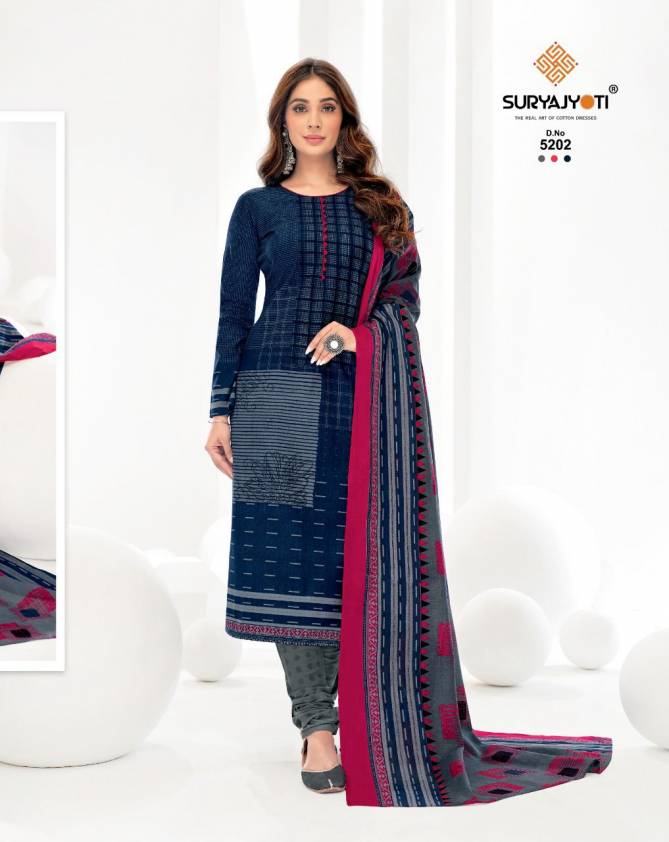 Suryajyoti Trendy Cottons 52 Heavy Cotton Printed Designer Dress Material Collection