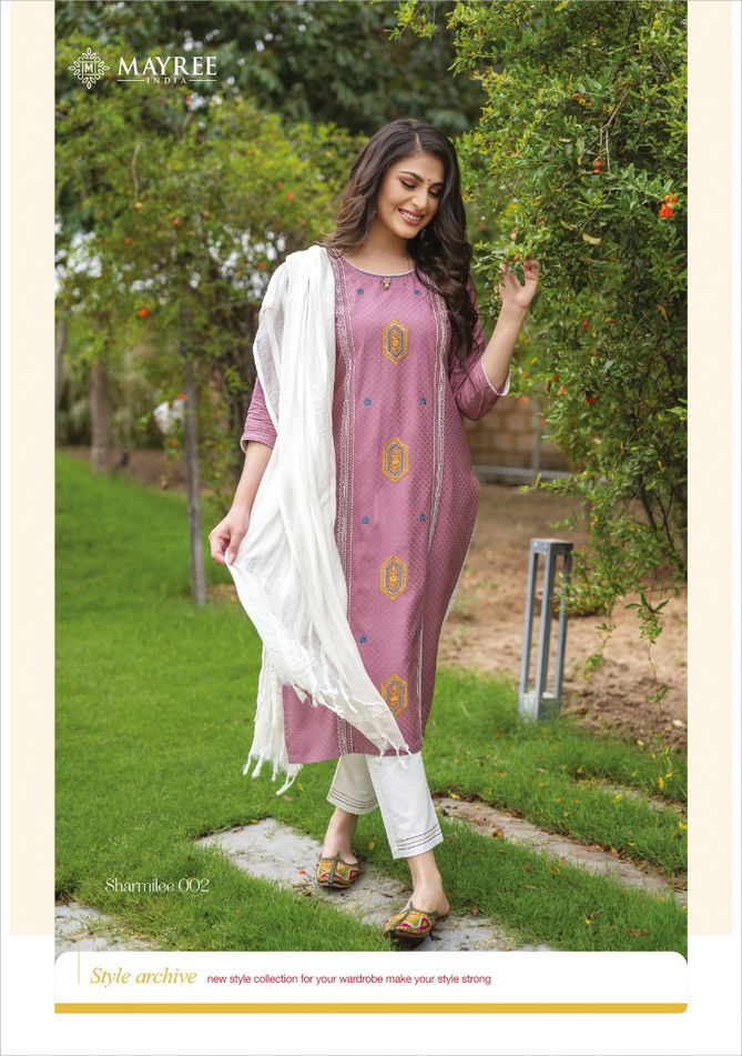 Mayree Sharmilee Fancy Festive Wear Rayon Embroidered Ready Made Collection
