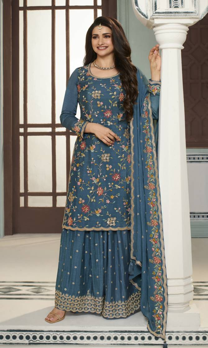 Vinay Kuleesh Avanti Embroidery Sharara Wedding Salwar Suit Catalog

