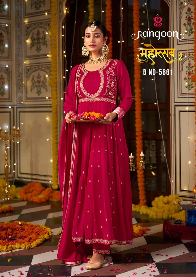 Mahotsav By Rangoon Silk Embroidery Readymade Suits Suppliers In India