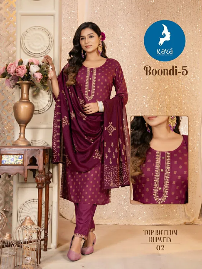 Boondi 5 By Kaya Straight Cut Rayon Printed Kurti With Bottom Dupatta Orders In India