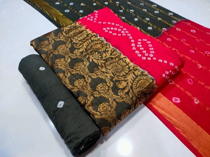 Nemi Jacquard Bandhani Fancy Wear Cotton Printed Dress Material Collection