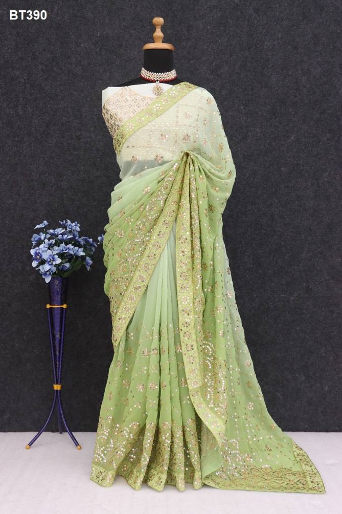 BT 390 Colours Soft Georgette Paty Wear Designer Bulk Saree Orders In India