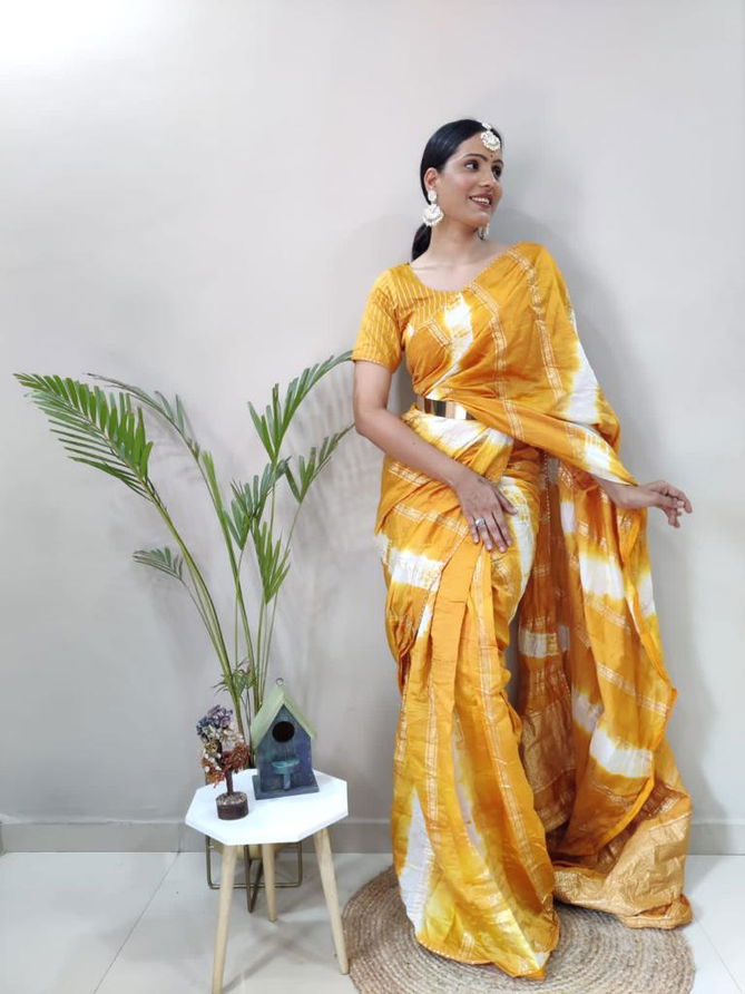 Shibori Viscose RTW By DAC Soft Rangoli Silk Designer Readymade Saree Manufacturers