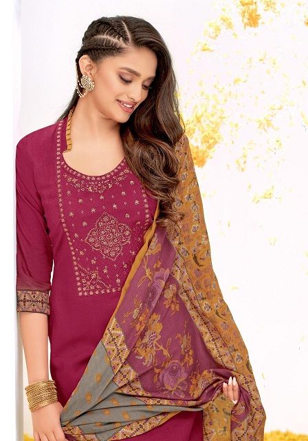 Suryajyoti Shaded 5 Satin Casual Daily Wear Cotton Printed Designer Dress Material