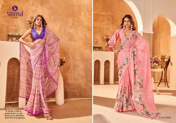 Suvali By Sirona Georgette Designer Sarees Wholesale Shop In India