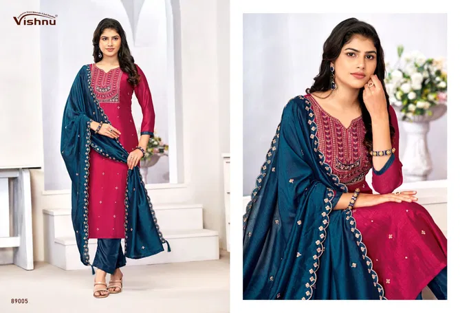 Sanwali By Vishnu Vichitra Silk Designer Dress Material Wholesale In India