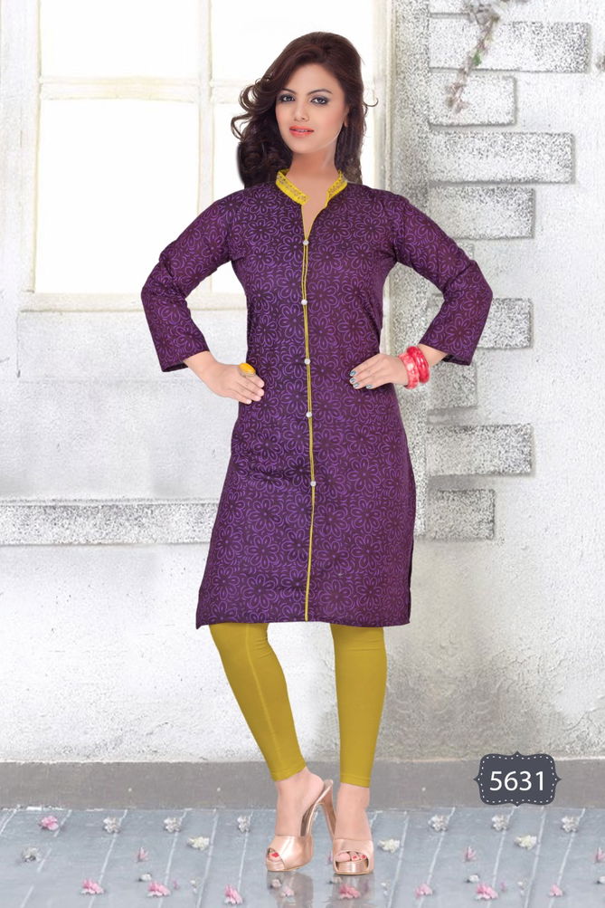 Trendy Twinkle Latest Fancy Designer Regular Casual Wear Straight Cut Designer Cotton Printed Kurtis Collection
