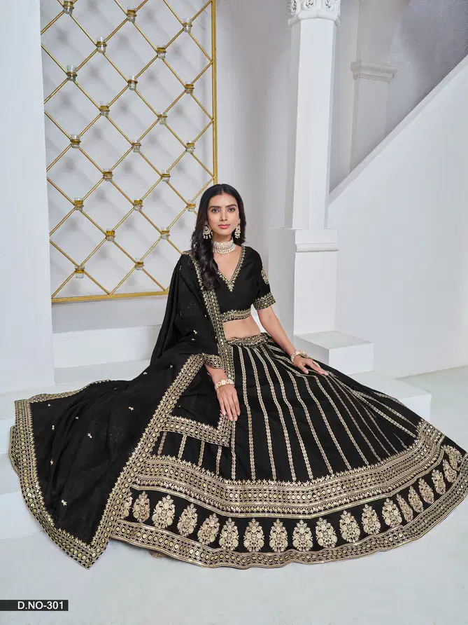 Mehvish Vol 3 Art Silk Wedding Wear Lehenga Choli Wholesale Online