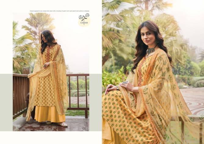 Zulfat Siyahi Pure Latest Cotton Designer Festive Wear Digital style Printed With Embroidery work Dress Material Collection