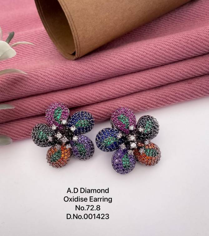 AD Diamond Oxidised 1423 Series Earring exporters in India