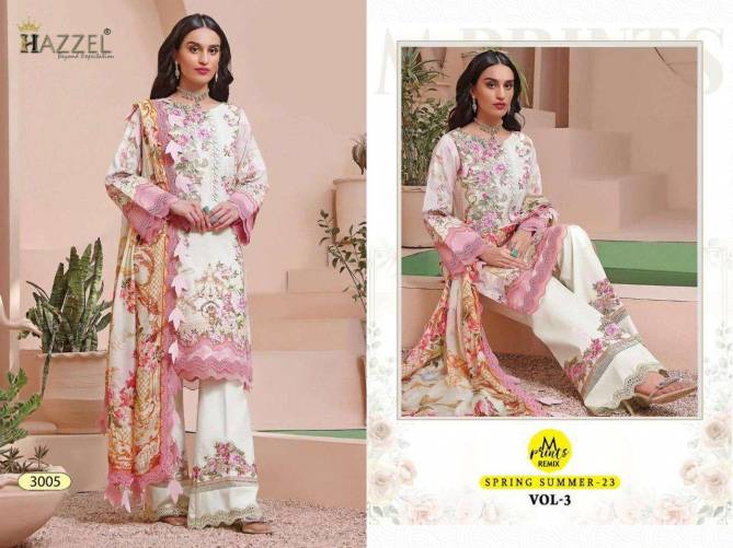Hazzle Mprints Spring Summer-23 Vol-3 3004 To 3006 Series Beautiful Pakistani Suits