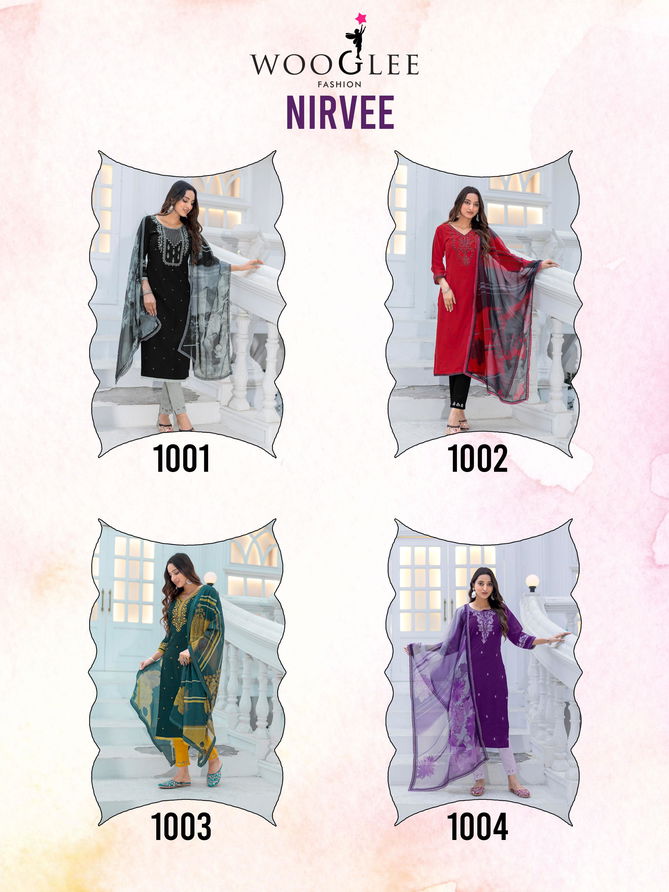 Nirvee By Wooglee Modal Kurti With Bottom Dupatta Wholesalers In Delhi