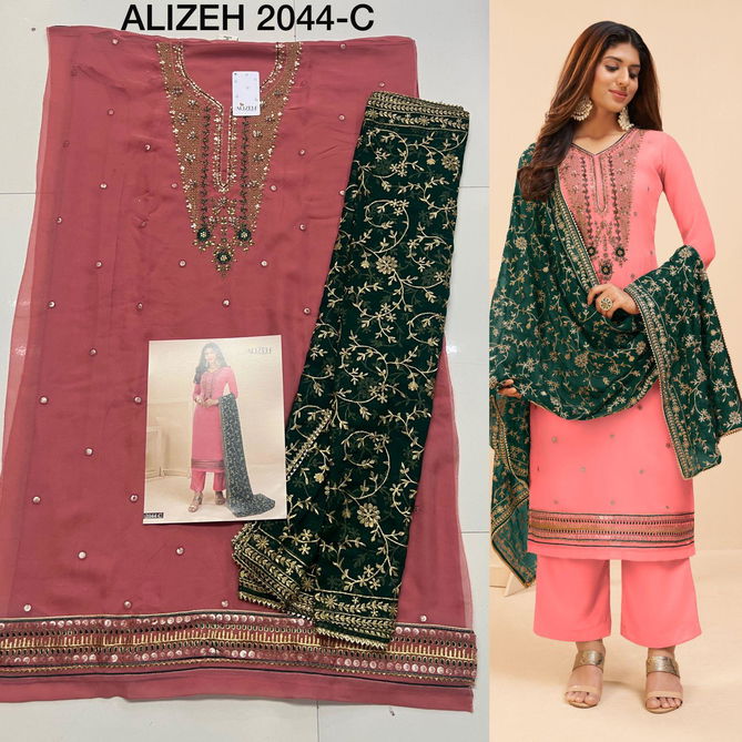 Alizeh Murad 2044 C Georgette Dress Material Supplers In India