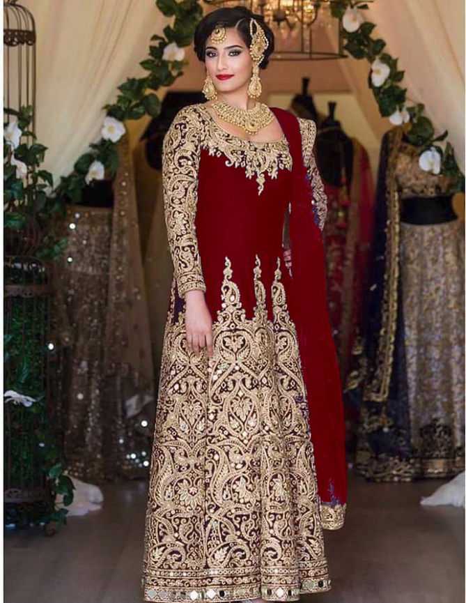 SN 1013 New Launch of Heavy Designer Wedding Anarkali Suit With Heavy Work   