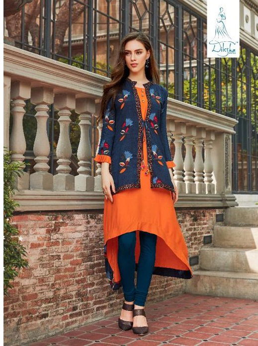 Diksha Roopmasti Latest Fancy Regular Wear Rayon Fancy Long Kurtis Collection
