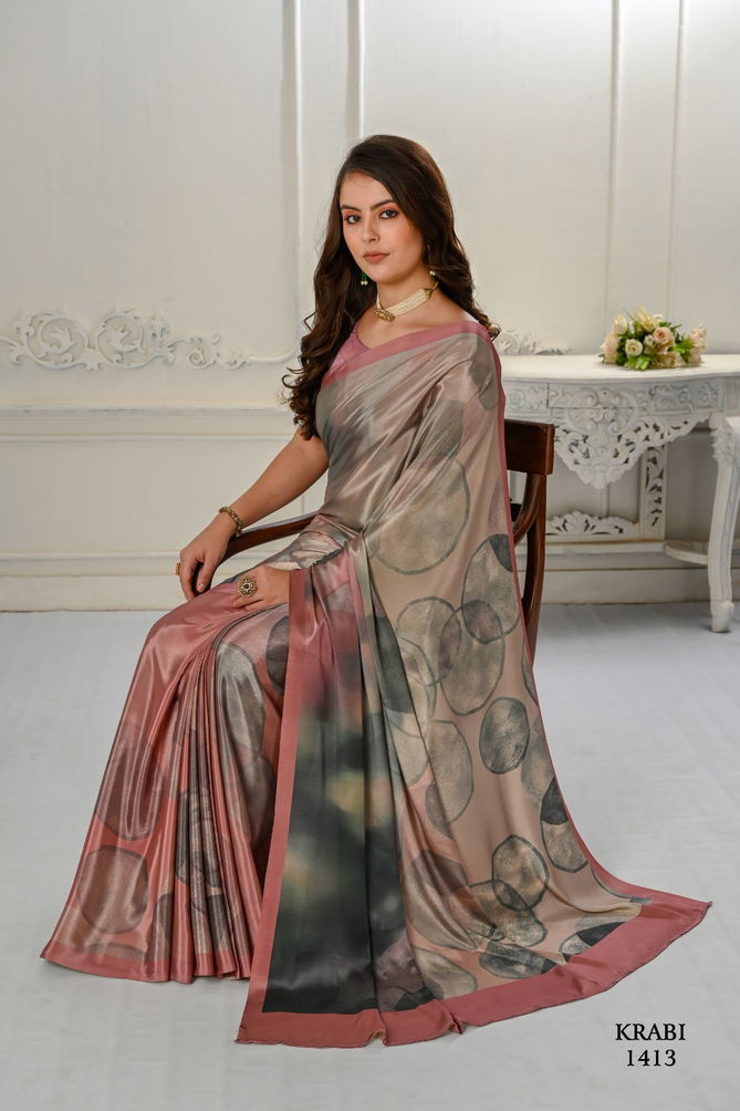 Krabi By Jivora 1404 To 1421 Crepe Digital Printed Casual Wear Surat Saree Wholesale Market