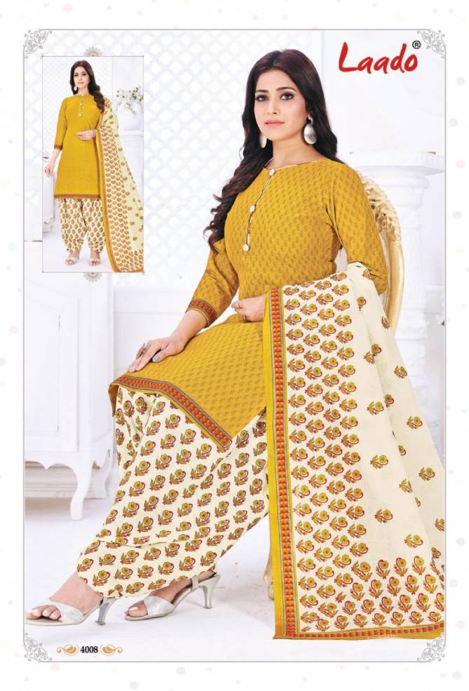 Laado Priti Patiyala Vol 4 Latest Designer Printed Pure Cotton Casual Wear Dress Material Collection 