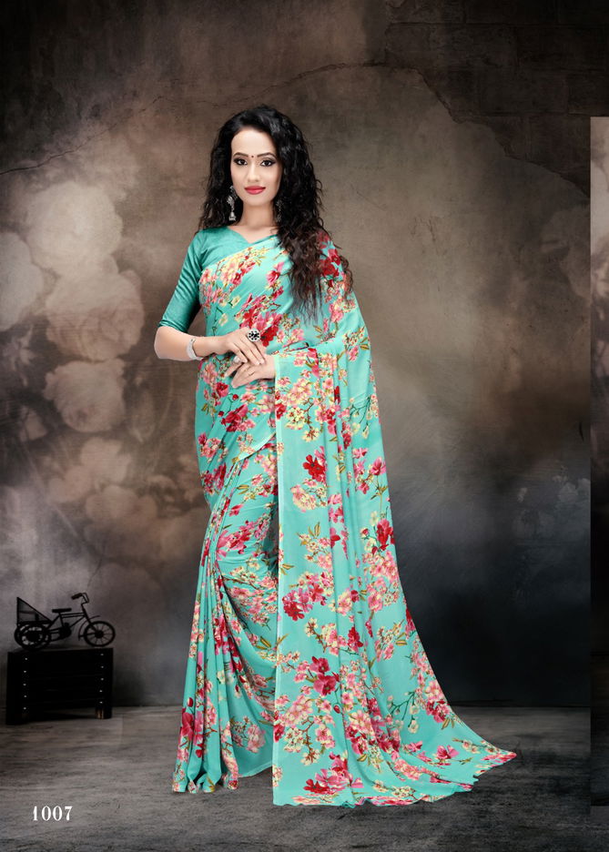 Future Fashion 5 Latest Daily Wear Heavy Renial Printed Running Wear Saree Collection 