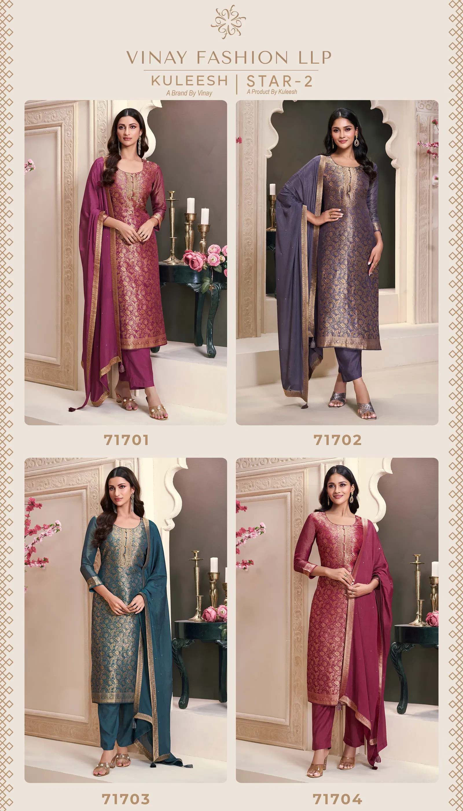 Star 2 By Vinay Kuleesh Designer Salwar Kameez Wholesalers In Delhi