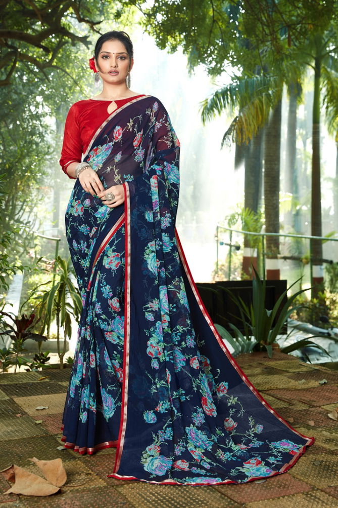 Rajyog Tamanna Latest Designer Regular Wear Party Wear Rich Look Georgette Saree Collection
