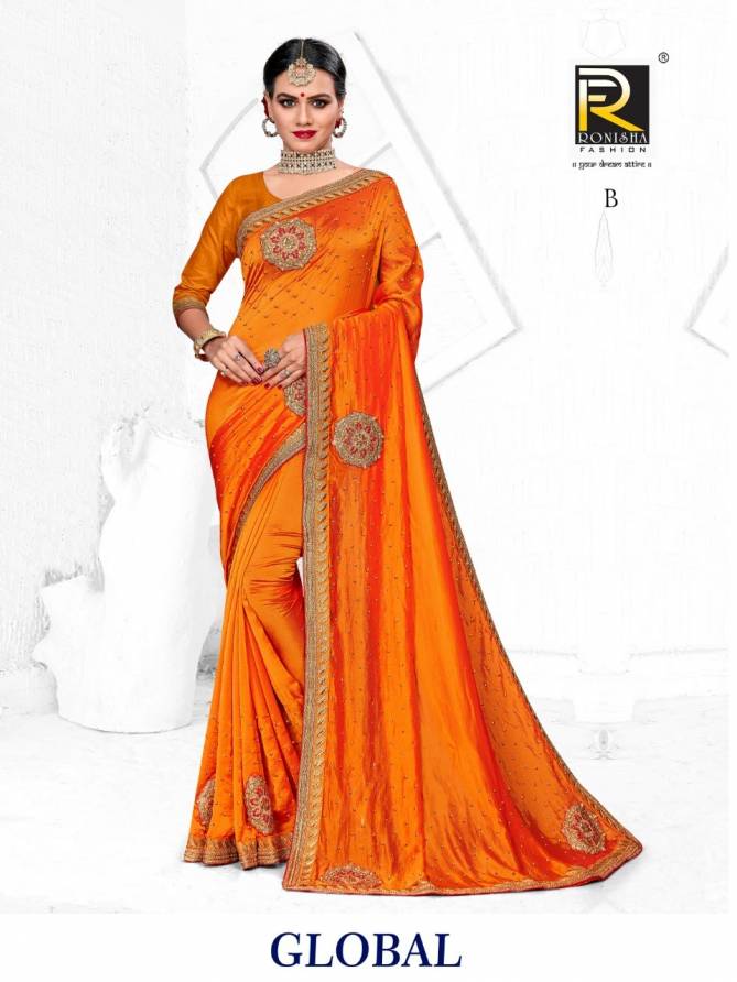 Ronisha Global Heavy Festive Wear Silk Designer Saree Collection