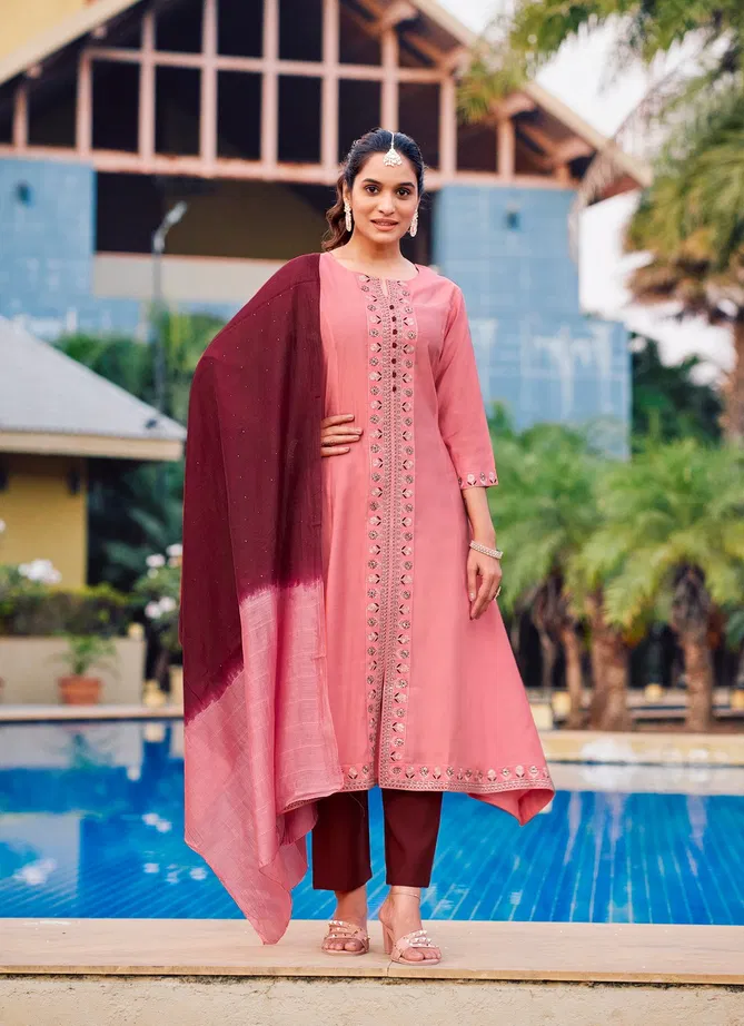 Mahek Vol 1 By Mystic 9 Roman Silk Kurti With Bottom Dupatta Wholesale Price