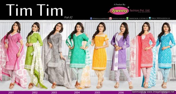 Sweety Tim Tim Vol 32 Latest Printed Casual Wear Cotton Dress Material Collection 