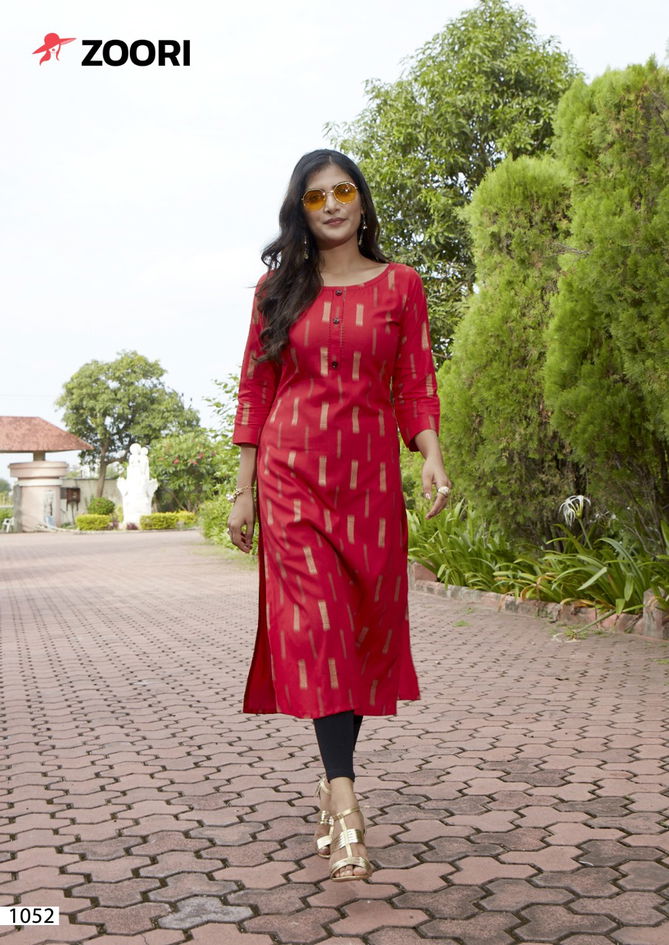 Zoori Akshara 9 Casual Daily Wear Designer Printed Rayon Kurti Collection