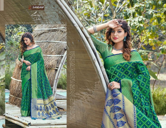 Sangam Patan Patola fancy Festive Wear Printed Designer Patola Silk Sarees Collection
