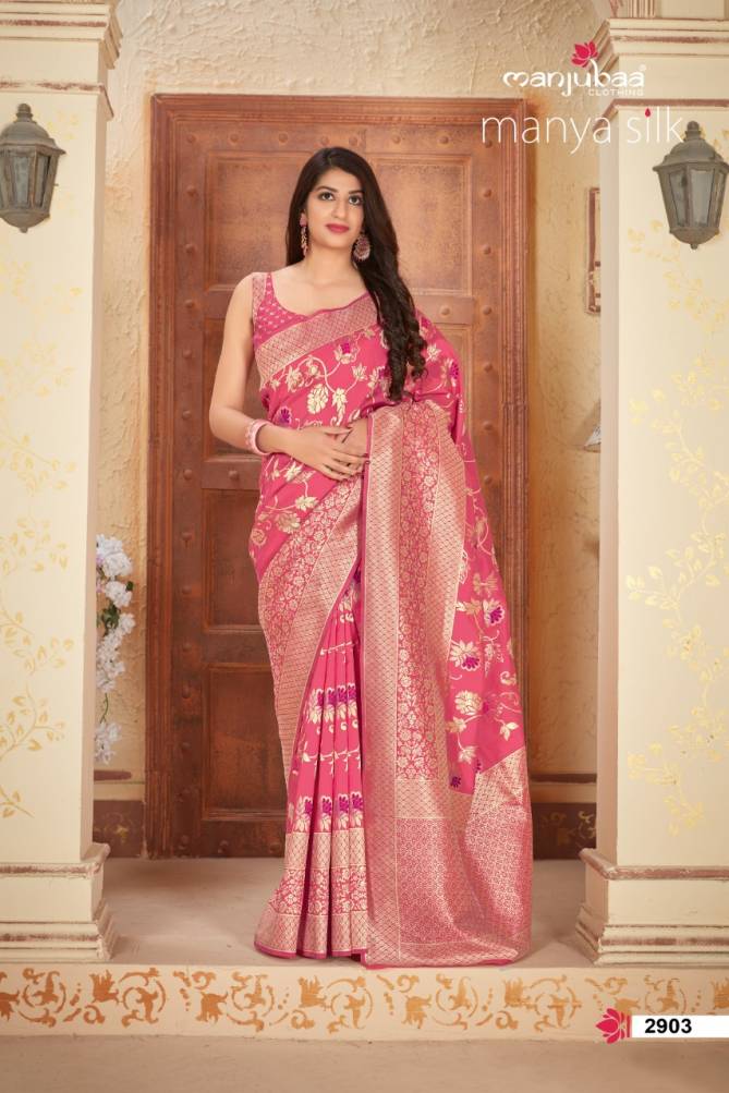 Manjuba Manya Silk Latest Heavy Designer Banarasi Silk Party Wear Saree Collection 