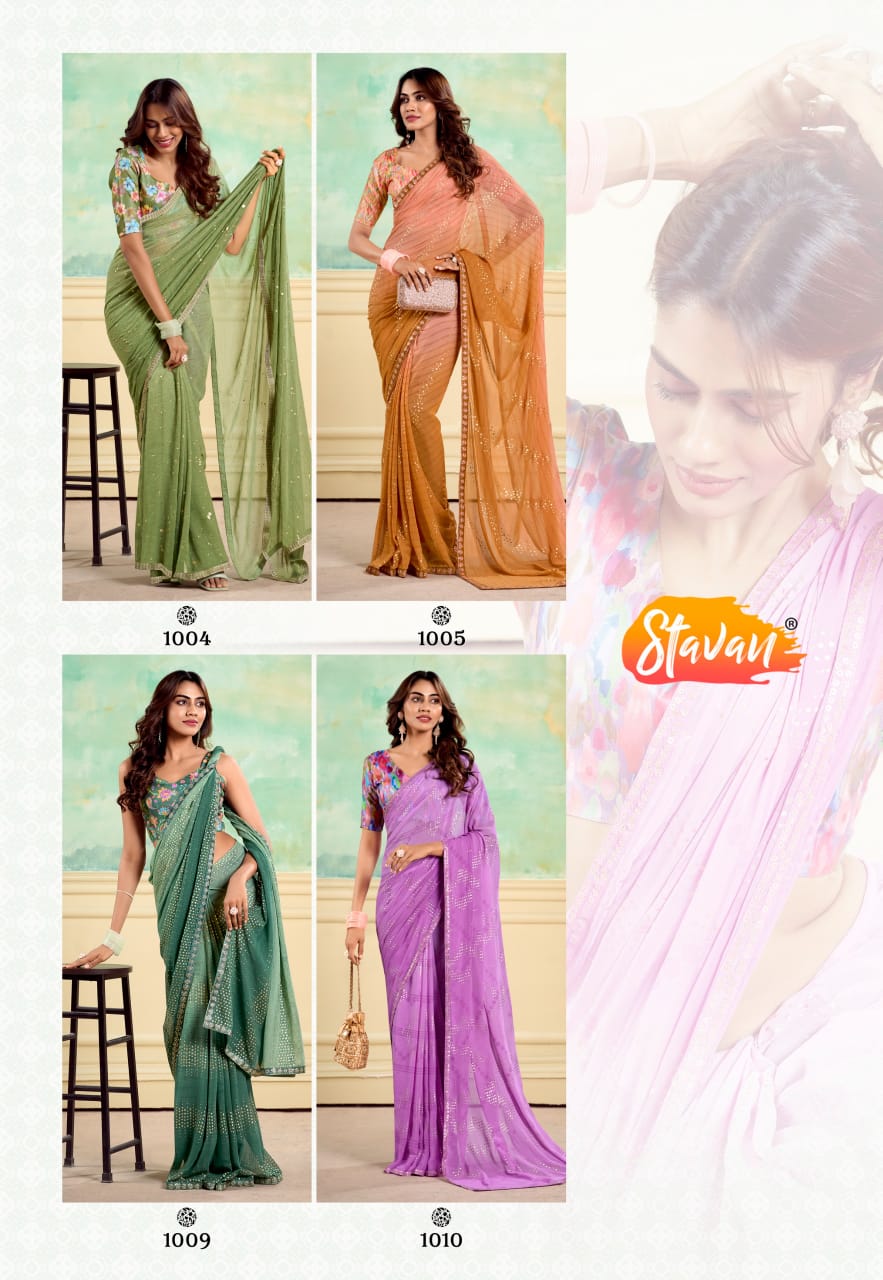 Nairobi By Stavan Weightless Fancy Saree Wholesale