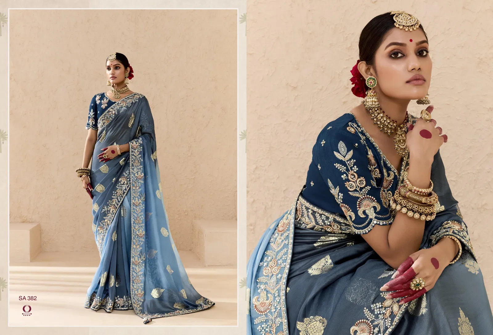 Shehnai By Kimora Fancy Fabric Occasion Wear Saree Suppliers In India