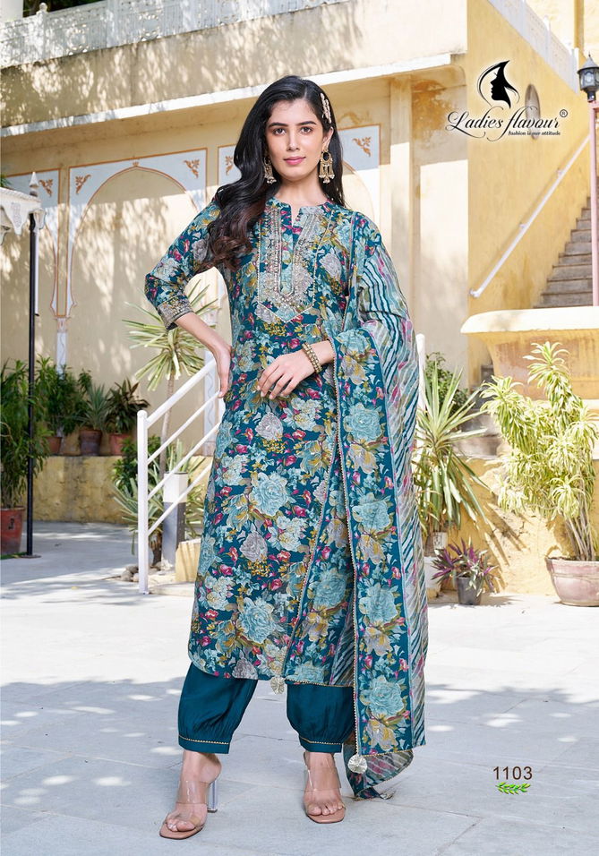 Saachi By Ladies Flavour Readymade Kurti With Bottom Dupatta